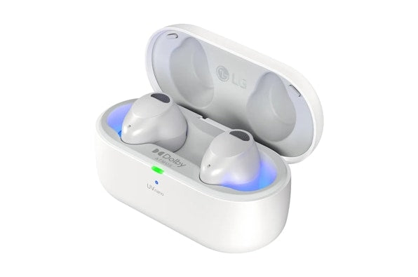 T90S Wireless Bluetooth Earbuds LG TONE Free® with Dolby Atmos® and UVnano+, White (NEW)