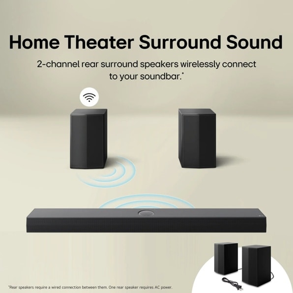 S40TR LG Home Theater Soundbar with Dolby® and Rear Speakers, 4.1. channel