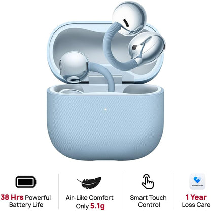 HUAWEI FreeClip 2 Open-Ear Clip-On Earbuds, Airy C-bridge design, Lightweight, 38H Battery, Fast Charge, Dual Driver, IP57 Waterproof & dust proof, Touch & Head-motion control, iOS & Android, Black