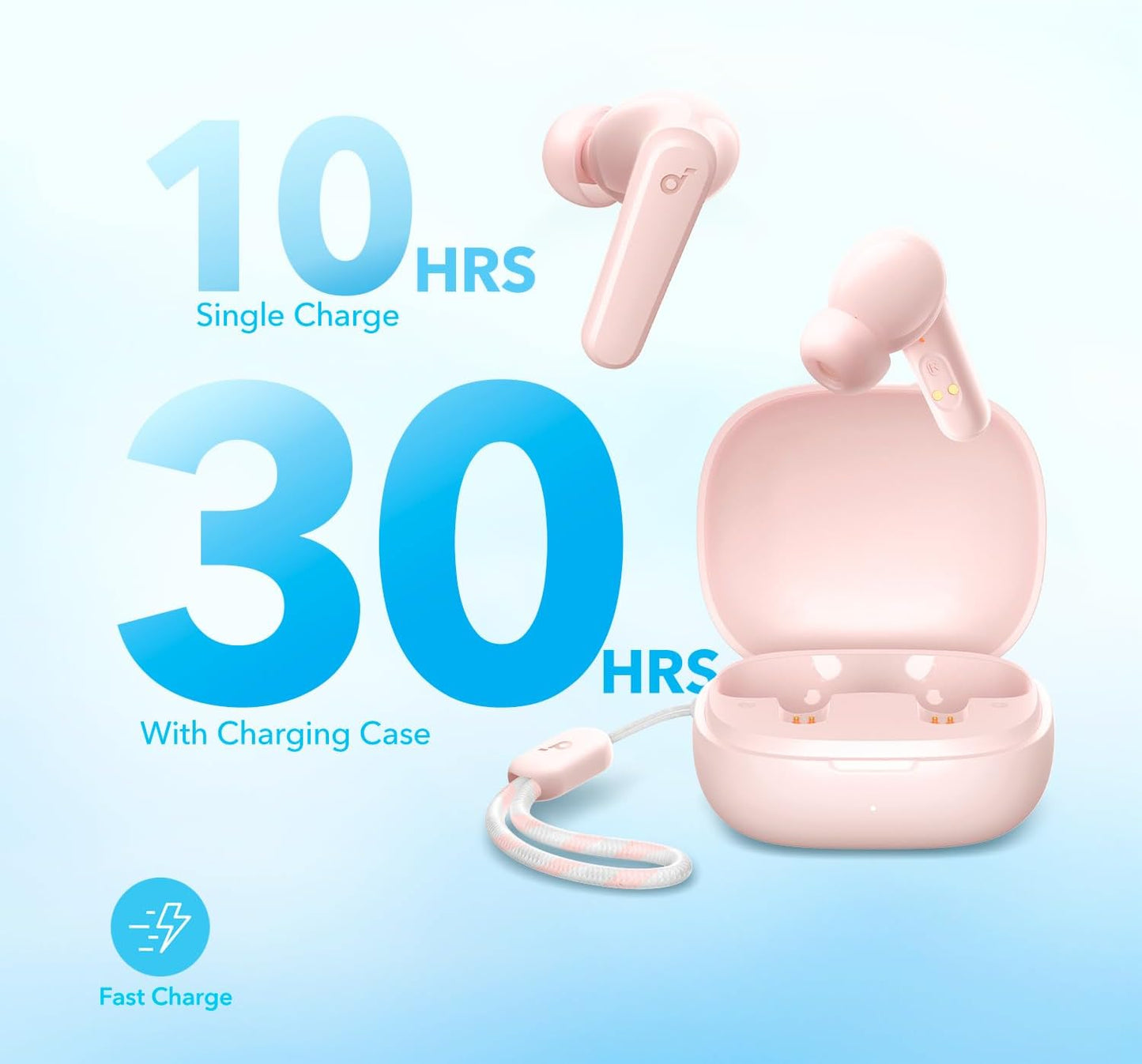 soundcore Anker P20i Bluetooth Earphones, 10mm Drivers with Big Bass True Wireless Earbuds, Bluetooth 5.3, 30H Playtime, IPX5, 2 Mics for AI Clear Calls, 22 Preset EQs, Customization via App