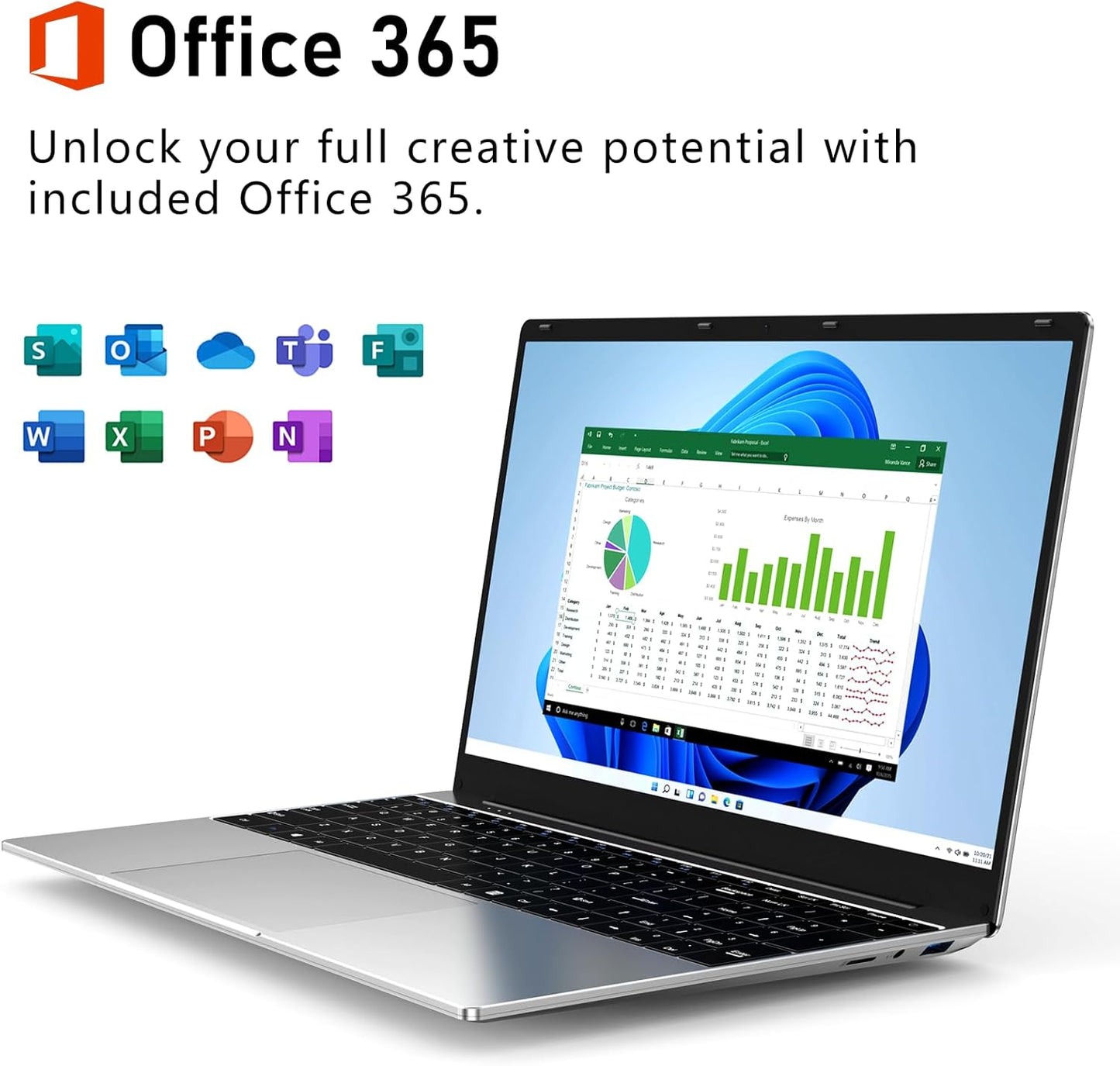 Gaming Laptop Computer, Lap Top PC 2025 Win 11 pro, 16GB RAM 1TB SSD, Ryzen 5 7430U (up to 4.3Ghz, Beat 5700U), Backlit Keyboard, IPS 1920 * 1080 FHD Display, WiFi 5, BT5.0, Fingerprint