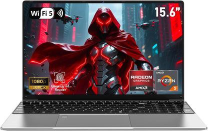Gaming Laptop Computer, Lap Top PC 2025 Win 11 pro, 16GB RAM 1TB SSD, Ryzen 5 7430U (up to 4.3Ghz, Beat 5700U), Backlit Keyboard, IPS 1920 * 1080 FHD Display, WiFi 5, BT5.0, Fingerprint