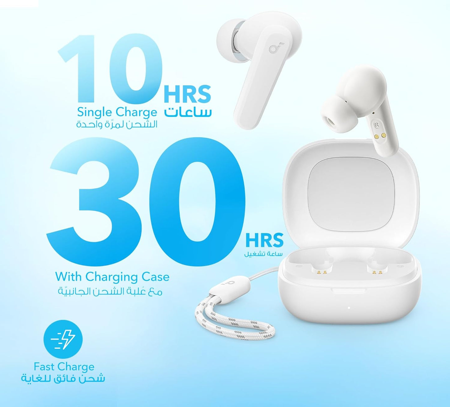 soundcore Anker P20i Bluetooth Earphones, 10mm Drivers with Big Bass True Wireless Earbuds, Bluetooth 5.3, 30H Playtime, IPX5, 2 Mics for AI Clear Calls, 22 Preset EQs, Customization via App