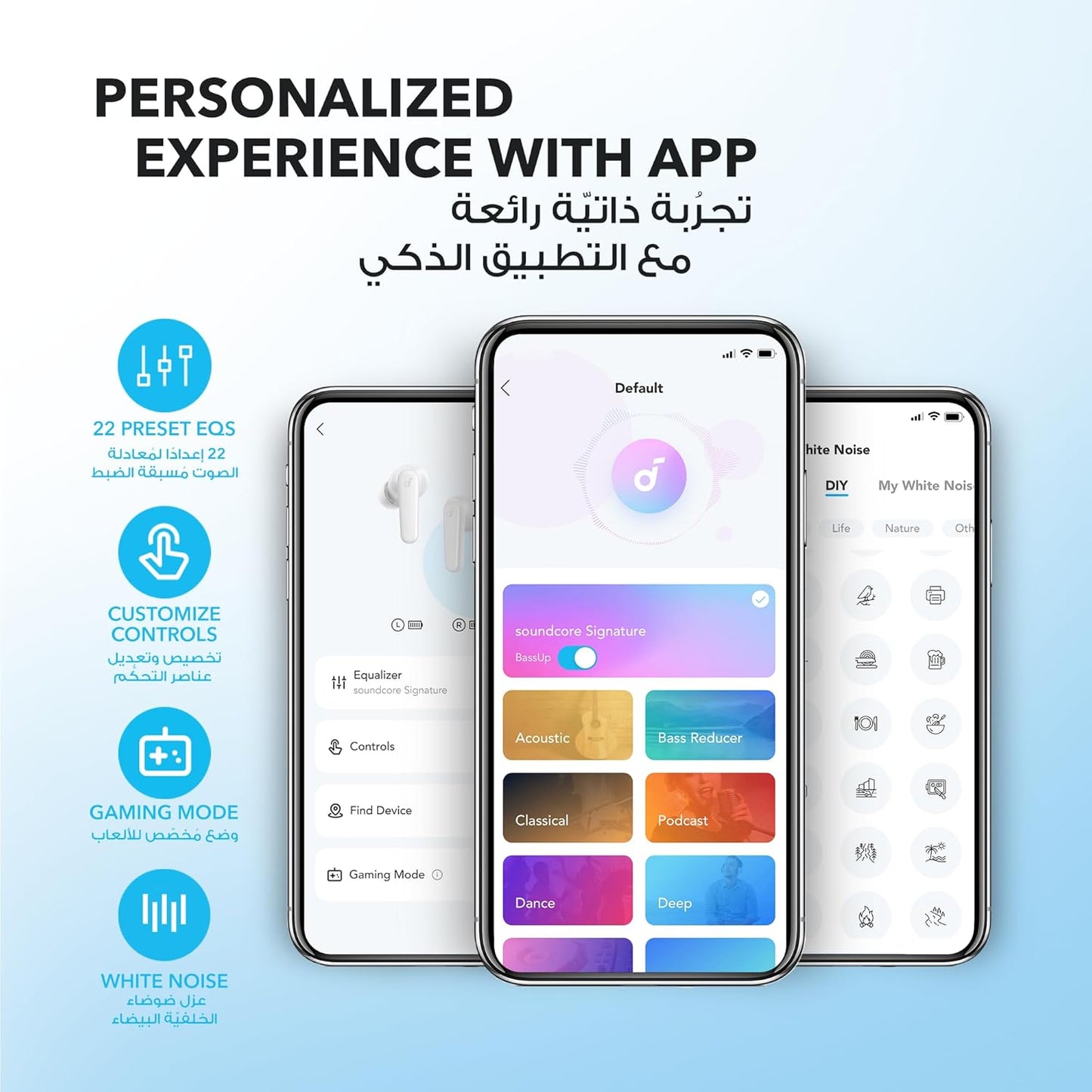 soundcore Anker P20i Bluetooth Earphones, 10mm Drivers with Big Bass True Wireless Earbuds, Bluetooth 5.3, 30H Playtime, IPX5, 2 Mics for AI Clear Calls, 22 Preset EQs, Customization via App