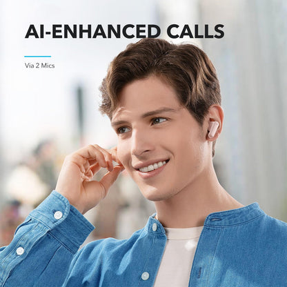 soundcore Anker P20i Bluetooth Earphones, 10mm Drivers with Big Bass True Wireless Earbuds, Bluetooth 5.3, 30H Playtime, IPX5, 2 Mics for AI Clear Calls, 22 Preset EQs, Customization via App