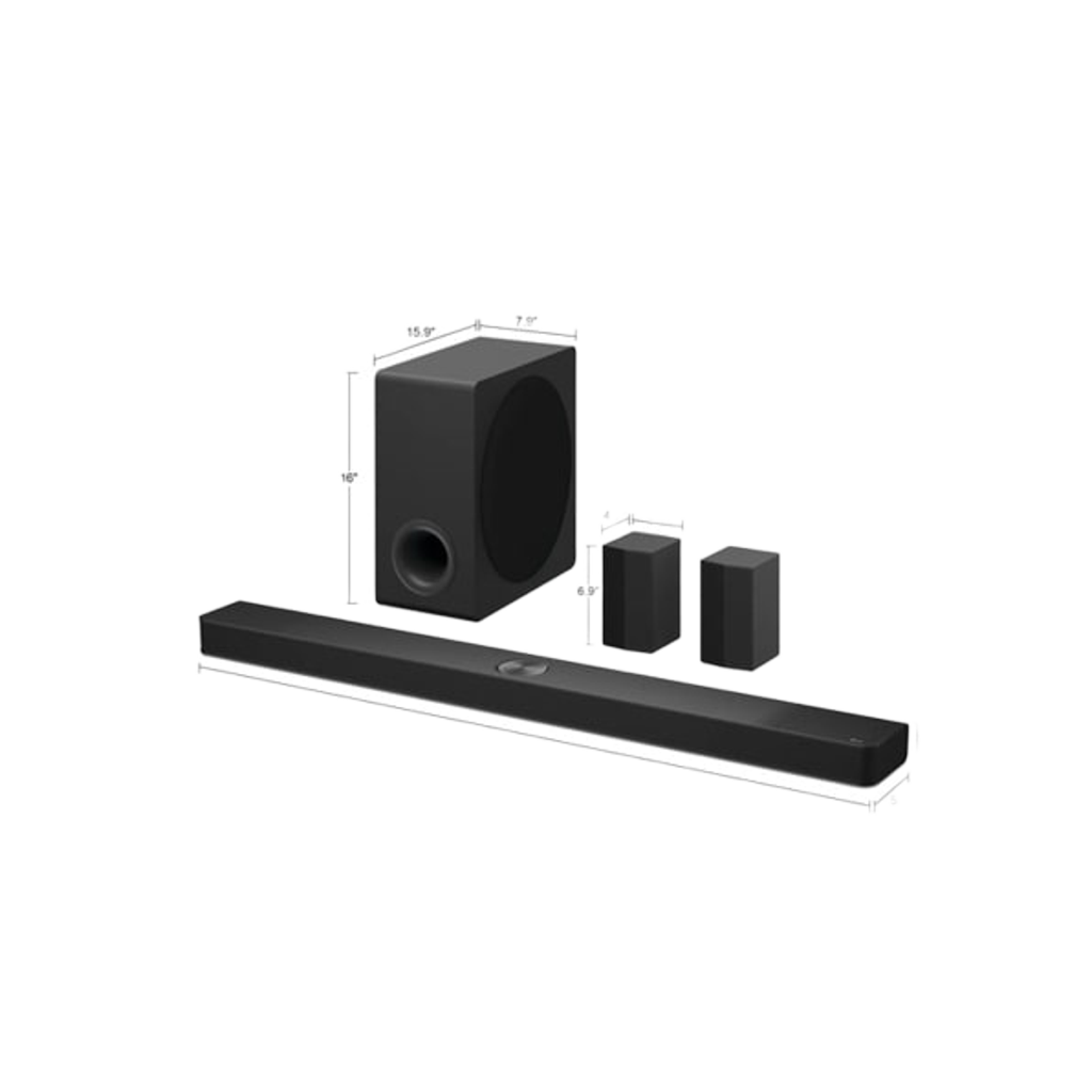 S90TR LG Home Theater Soundbar with Dolby Atmos® and Rear Speakers, 7.1.3 channel, Best OLED matching