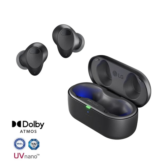 LG T80S Wireless Bluetooth Earbuds TONE Free® with Dolby Atmos®, with 4-mic system,  ,Black