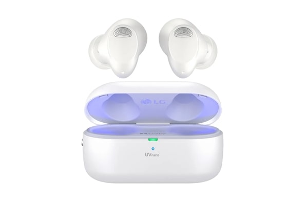 T90S Wireless Bluetooth Earbuds LG TONE Free® with Dolby Atmos® and UVnano+, White (NEW)