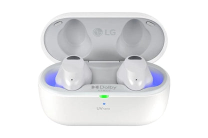 T90S Wireless Bluetooth Earbuds LG TONE Free® with Dolby Atmos® and UVnano+, White (NEW)