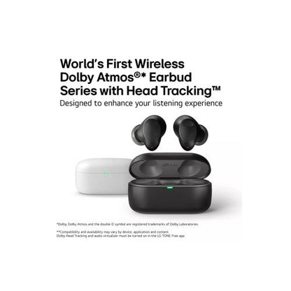 LG T80S Wireless Bluetooth Earbuds TONE Free® with Dolby Atmos®, with 4-mic system,  ,Black