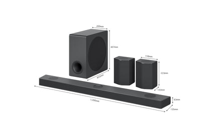 S95TR LG Home Theater Soundbar with Dolby Atmos® and Rear Speakers, 9.1.5 channel