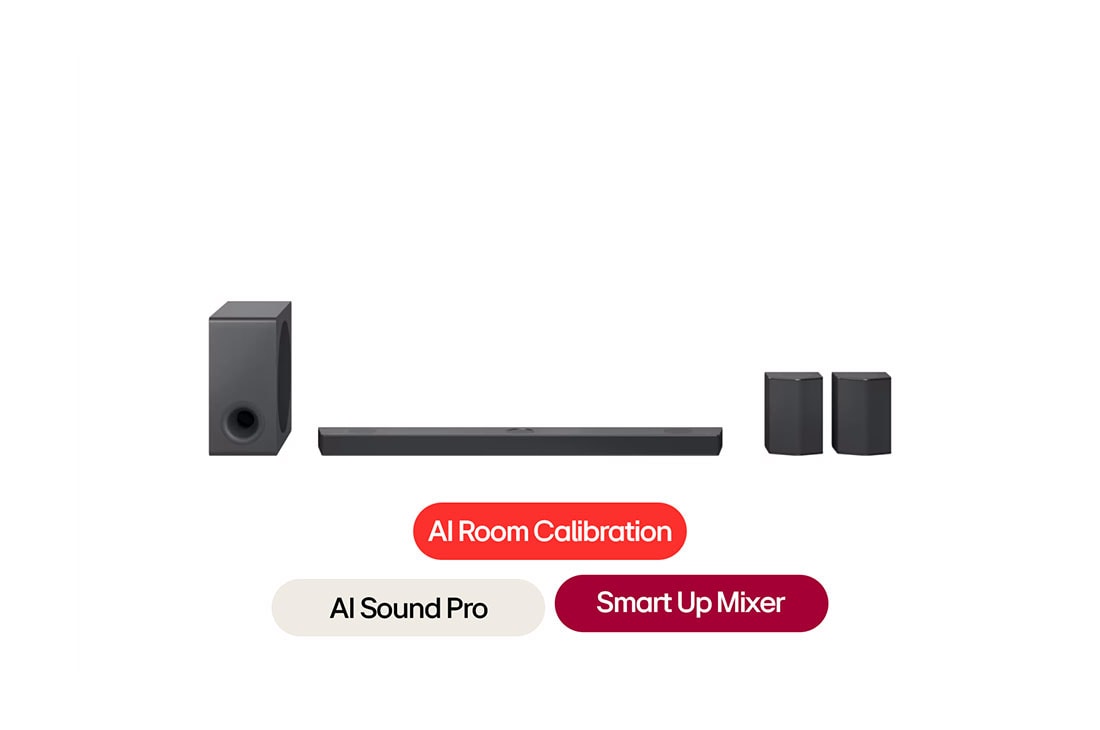 S95TR LG Home Theater Soundbar with Dolby Atmos® and Rear Speakers, 9.1.5 channel